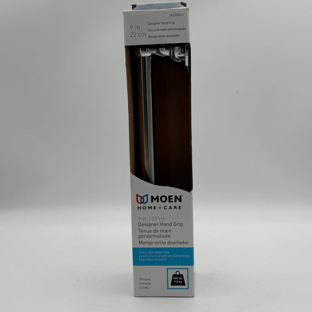 Moen Home Care 9 Inch Designer Hand Grip Chrome Stainless Steel LR2250DCH